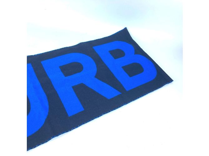 Burberry Wollschal in Schwarz und Blau - Ansicht 4