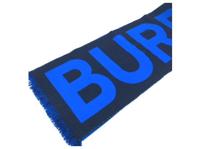Burberry Wollschal in Schwarz und Blau - Ansicht 5