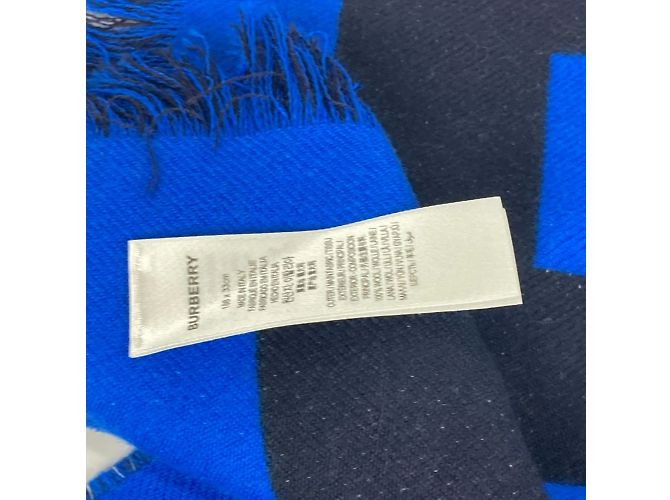 Burberry Wollschal in Schwarz und Blau - Ansicht 9