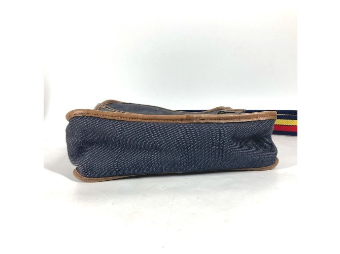 Borsa a spalla Pochette in denim Fendi Blu - view 4
