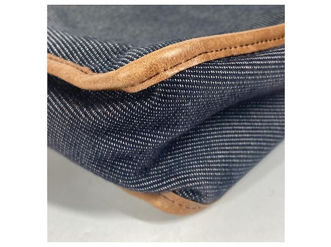 Borsa a spalla Pochette in denim Fendi Blu - view 6