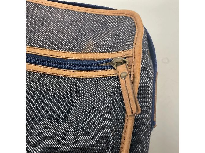 Borsa a spalla Pochette in denim Fendi Blu - view 8