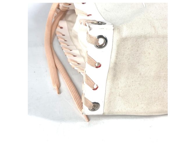 Borsa Tote CABALACE di Christian Louboutin Rosa Bianco - vista 7