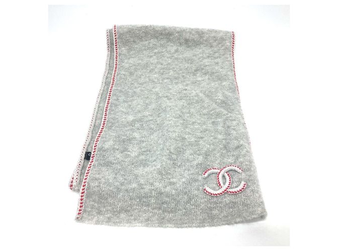 Chanel Kaschmirschal in Grau Braun - Ansicht 2