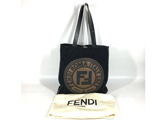 Fendi 7V35 Schultertasche FF Tote Braun Schwarz - Ansicht 14