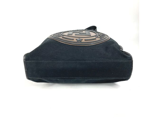 Fendi 7V35 Schultertasche FF Tote Braun Schwarz - Ansicht 5