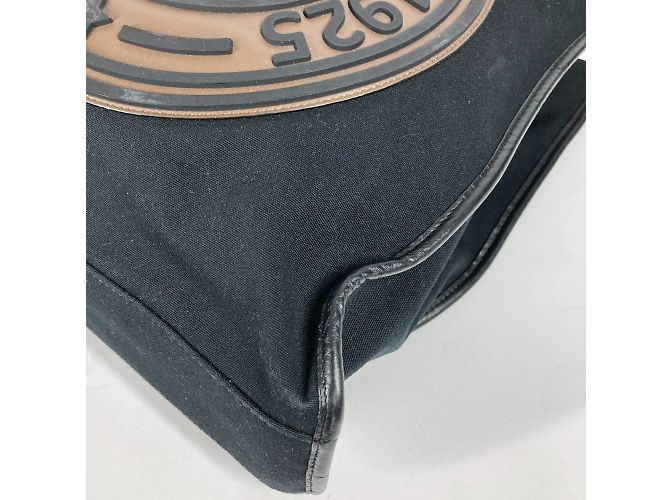 Fendi 7V35 Schultertasche FF Tote Braun Schwarz - Ansicht 6