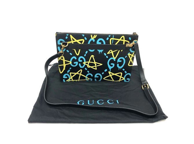 Borsa Clutch Ghost Gucci 429004 Nero Multicolore - vista 18
