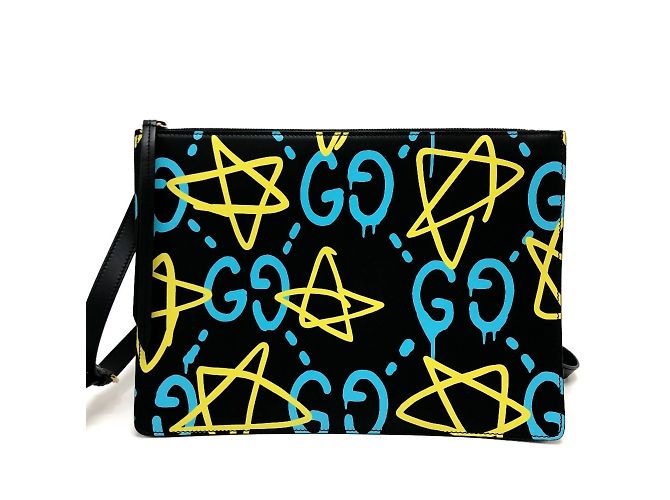 Borsa Clutch Ghost Gucci 429004 Nero Multicolore - vista 2