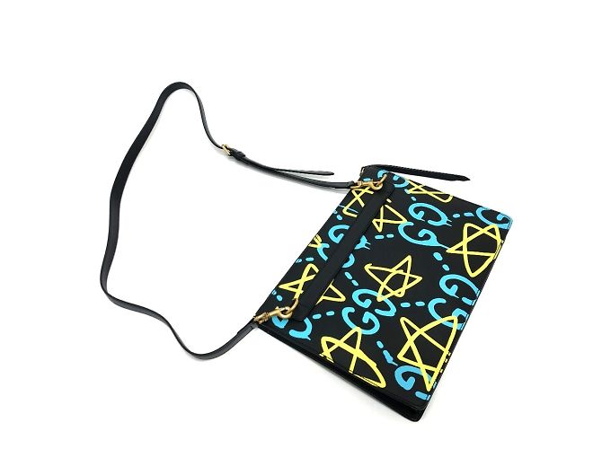 Borsa Clutch Ghost Gucci 429004 Nero Multicolore - vista 7