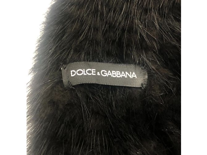 Sciarpa in visone nero Dolce & Gabbana - vista 5