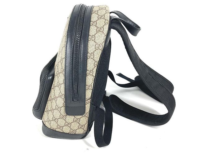Zaino Gucci GG Supreme Nero Beige - vista 4