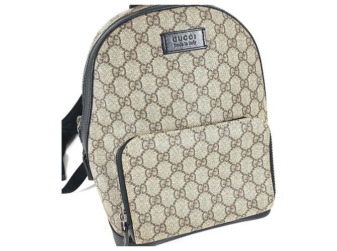 Zaino Gucci GG Supreme Nero Beige - vista 7
