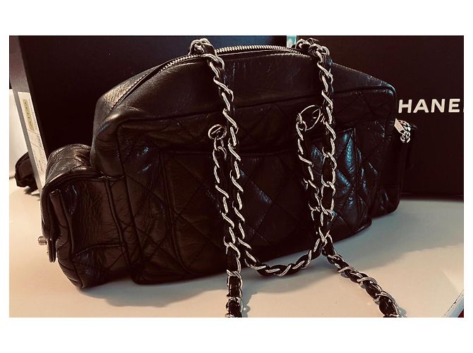 Borsa Chanel Reporter Ligne Cambon nera Nero - vista 12