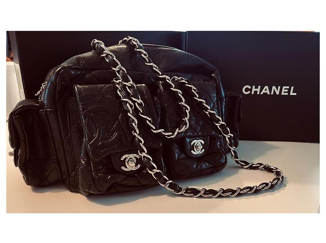 Borsa Chanel Reporter Ligne Cambon nera Nero - vista 17