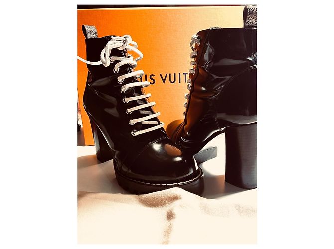 Sofia Coppola Louis Vuitton Botas de moto Star Trail Negro Blanco - vista 2