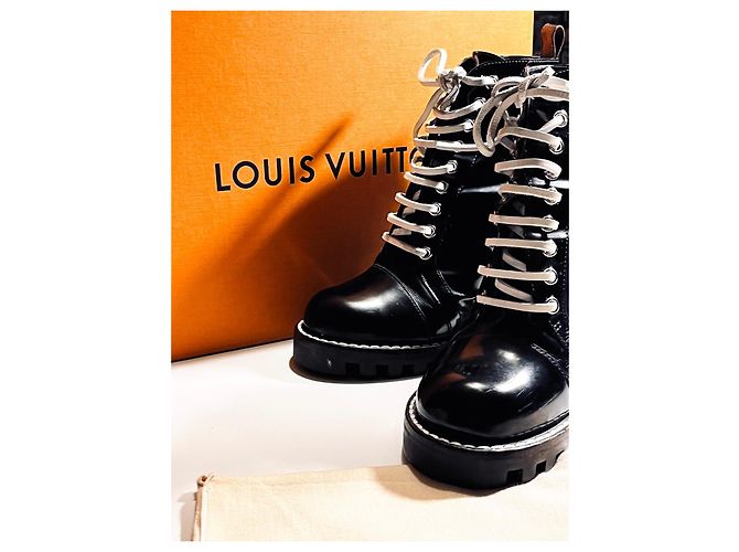 Sofia Coppola Louis Vuitton Botas de moto Star Trail Negro Blanco - vista 9