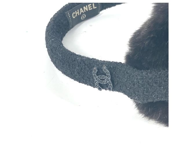 Scaldacollo in pelliccia nera Chanel Nero - vista 8