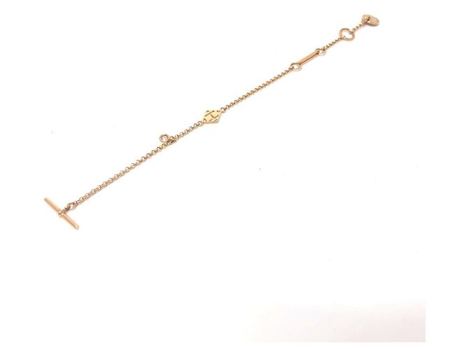 Hermès Pulseira charm em ouro rosa Hermes Dourado - vista 2