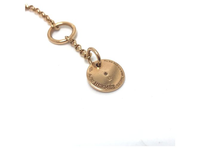 Hermès Pulseira charm em ouro rosa Hermes Dourado - vista 3