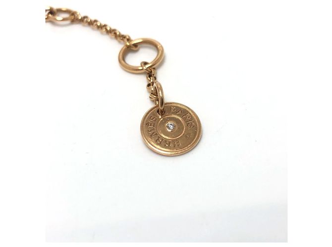 Hermès Pulseira charm em ouro rosa Hermes Dourado - vista 4