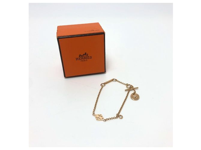 Hermès Pulseira charm em ouro rosa Hermes Dourado - vista 5