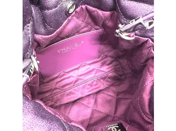 Borsa a spalla viola glitter Chanel AS3980 Porpora - vista 10