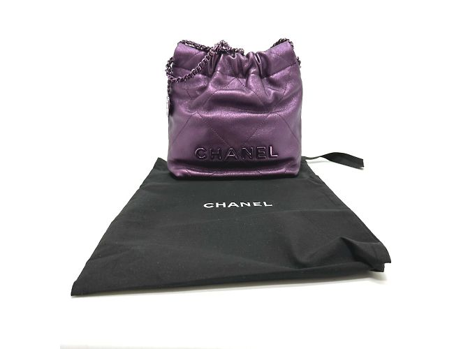 Borsa a spalla viola glitter Chanel AS3980 Porpora - vista 13