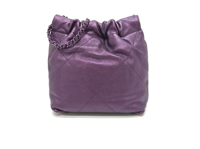 Borsa a spalla viola glitter Chanel AS3980 Porpora - vista 2