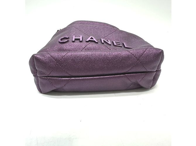 Borsa a spalla viola glitter Chanel AS3980 Porpora - vista 3