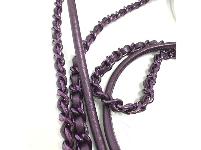 Borsa a spalla viola glitter Chanel AS3980 Porpora - vista 8