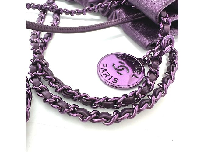 Borsa a spalla viola glitter Chanel AS3980 Porpora - vista 9