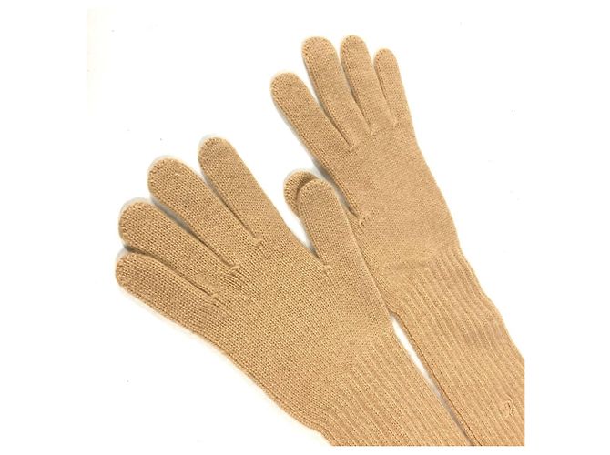 Chanel CC Coco Mark lange Handschuhe Beige - vue 5