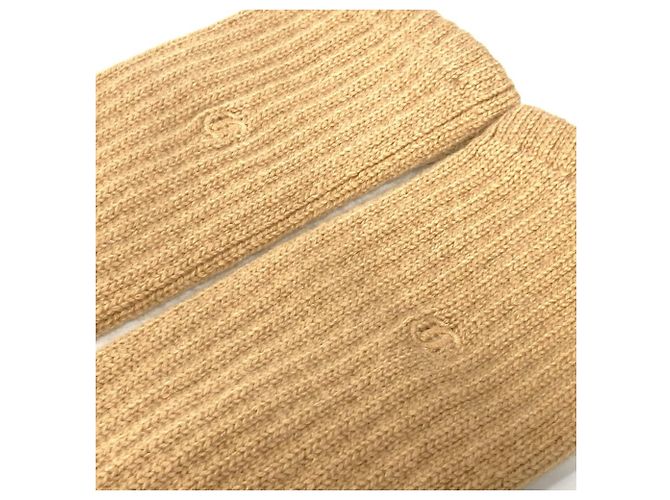 Chanel CC Coco Mark lange Handschuhe Beige - vue 6
