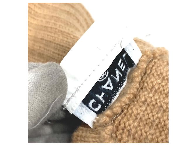 Chanel CC Coco Mark lange Handschuhe Beige - vue 7