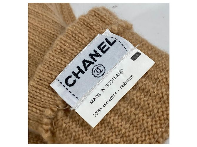 Chanel CC Coco Mark lange Handschuhe Beige - vue 9