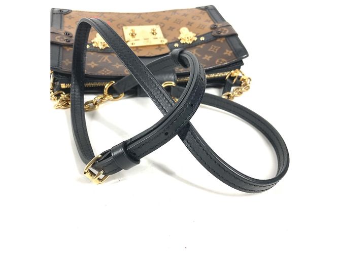 Louis Vuitton Monogram Reverse Trunk Clutch Bag Brown Beige - view 12
