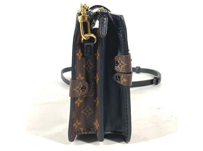 Louis Vuitton Monogram Reverse Trunk Clutch Bag Brown Beige - view 3