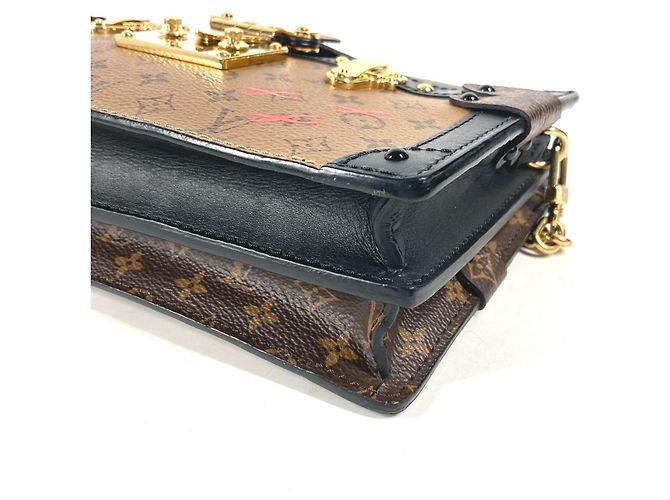 Louis Vuitton Monogram Reverse Trunk Clutch Bag Brown Beige - view 5
