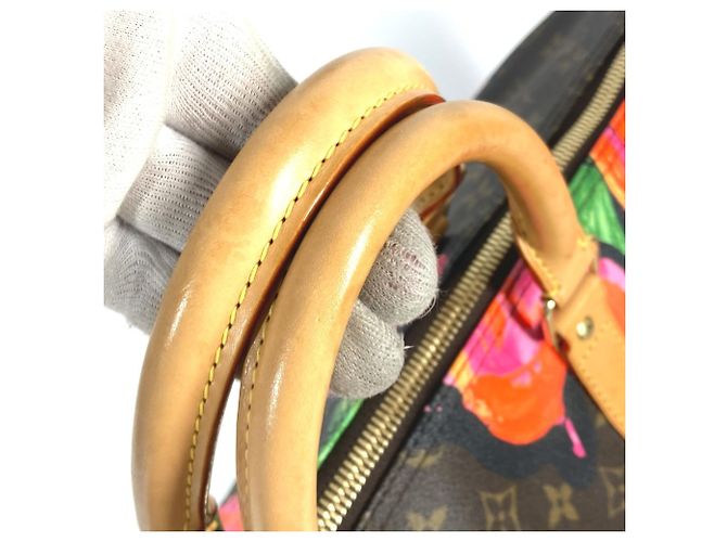 Borsa Keepall 50 Monogram Rose Louis Vuitton Marrone Rosa - vista 11