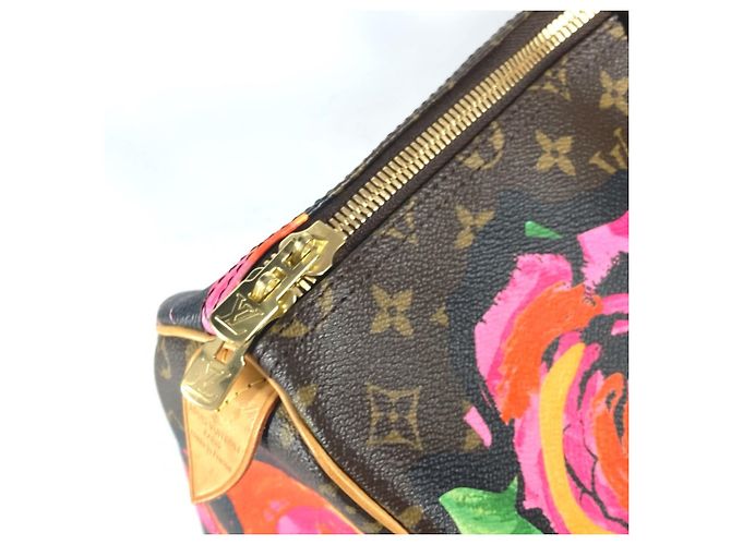 Borsa Keepall 50 Monogram Rose Louis Vuitton Marrone Rosa - vista 12