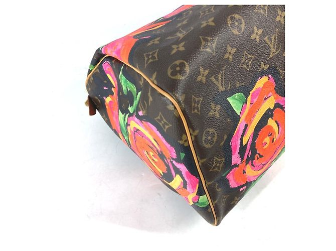 Borsa Keepall 50 Monogram Rose Louis Vuitton Marrone Rosa - vista 15