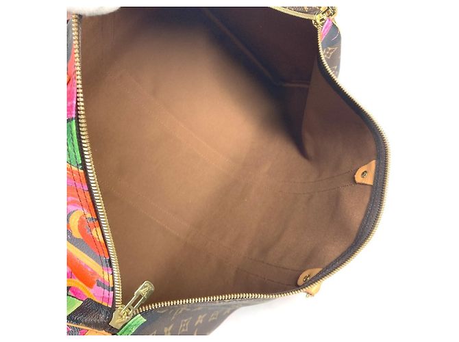 Borsa Keepall 50 Monogram Rose Louis Vuitton Marrone Rosa - vista 7