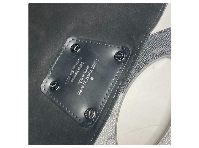 Bolsa de mão Louis Vuitton Monogram Eclipse Split Tote Preto Prata - vista 12