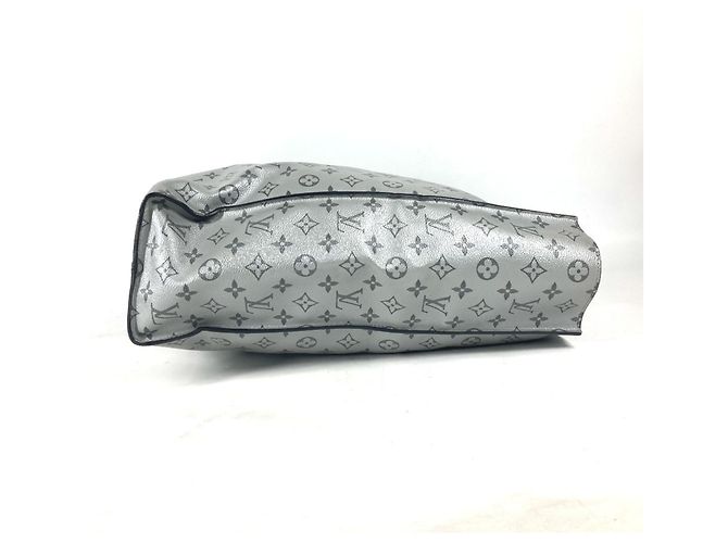 Bolsa de mão Louis Vuitton Monogram Eclipse Split Tote Preto Prata - vista 4
