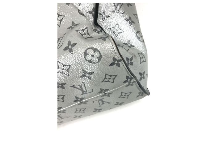 Bolsa de mão Louis Vuitton Monogram Eclipse Split Tote Preto Prata - vista 6