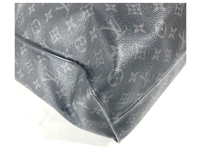 Bolsa de mão Louis Vuitton Monogram Eclipse Split Tote Preto Prata - vista 7