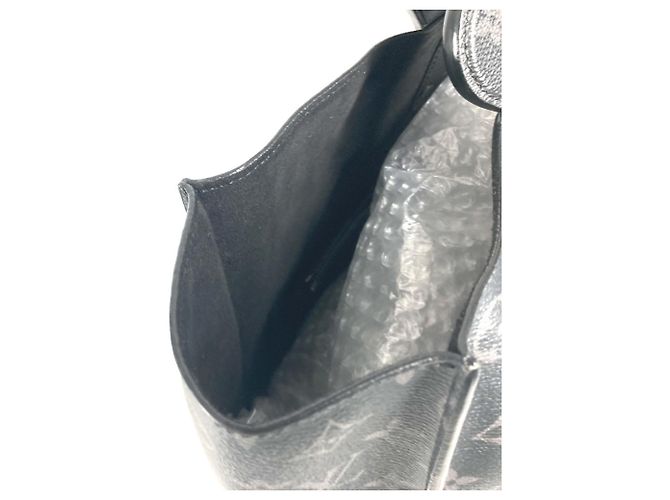 Bolsa de mão Louis Vuitton Monogram Eclipse Split Tote Preto Prata - vista 9