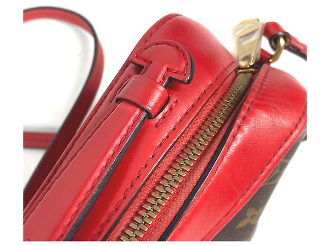 Borsa Pochette Santonge Monogram Louis Vuitton Marrone Rosso - vista 10