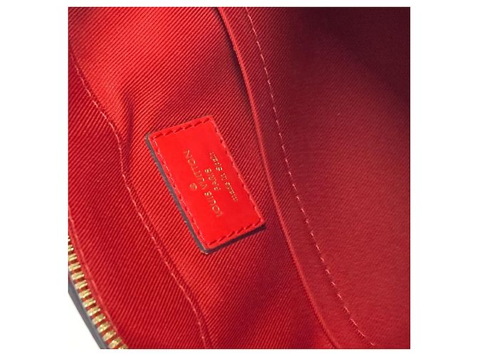 Borsa Pochette Santonge Monogram Louis Vuitton Marrone Rosso - vista 13